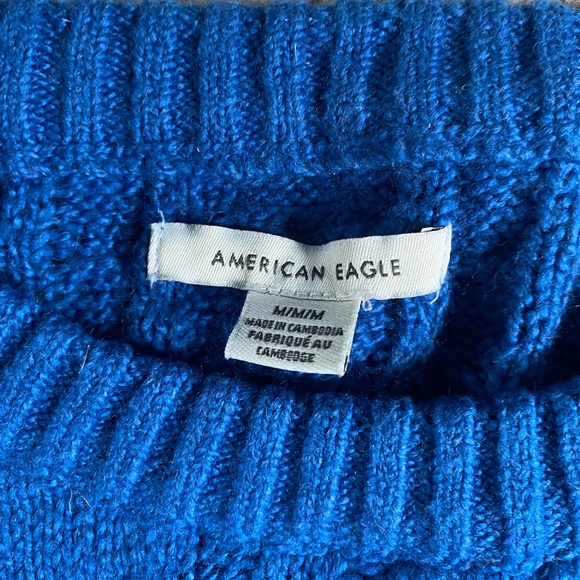 NWOT American Eagle blue knit medium sweater 💙 - Picture 3 of 3